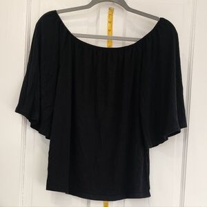 Black Off-Shoulder Women's Top